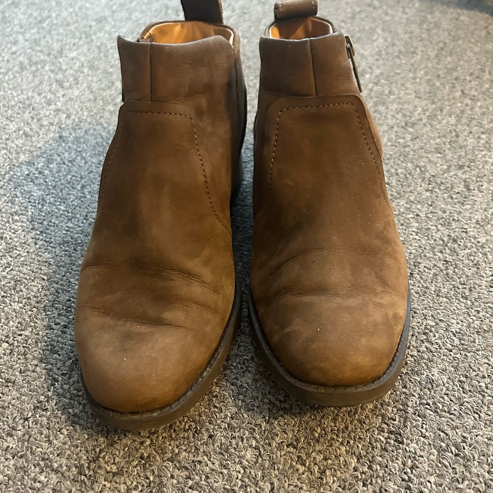 UGG Brown Ankle Boots with Elastic Panels